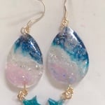 宇宙塗りピアス