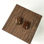 アンモライト　SV925スタッドピアス／真鍮イヤリング