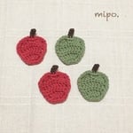 《4枚セット》りんごのモチーフ  コットン毛糸【受注制作】
