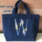  ネイビー＊ウォッシュキャンバストートバッグSサイズ