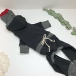 イタグレM 厚手ワッフルニット ネックインフード ロンパース