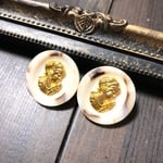 カメオアンティークボタン⁂裏足ゴールドパーツ