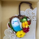 羊毛フェルトインコリース（セキセイインコ）