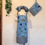 キッズ エプロンと三角巾のセット☆恐竜110〜120cm