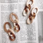 ミックスアクリルチェーンピアス