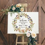 【Fall Flowers】ウェルカムボード  シンプル キャンバス風 印刷
