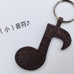 本革キーホルダー＊小さい音符（２）