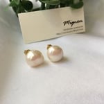 再販♡淡水パールの一粒ピアス【バロック】