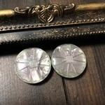 シェル風ボタン⁂ヴィンテージパーツ＊グレー