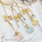 k16gp フォーク&キャラメル ネックレス