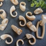 【4個】 28mm 大理石 風 大ぶり ピアス コネクター