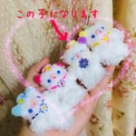 黄色のナイトキャップをかぶった小さな小さなわたあめベビーベア☆約5㎝☆リカちゃん、ブライスなどのお友達に☆ゆめかわいい☆くま☆ぬいぐるみ☆キラキラゆめ色スタイ☆赤ちゃん
