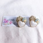 ヴィンテージボタンピアス