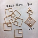 スクエアフレーム*ゴールド*レジンにも*ピアス*イヤリング*ネックレス*ペンダント