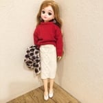 ゆったりトップス（レッド）リカちゃん用