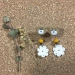 ハンドメイド❁くま イヤリング 無料でピアスに変更可能