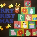 大き目☆クリスマスの壁面飾り/ツリー風に飾ろう♪　