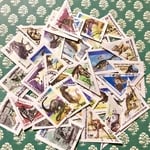 世界の切手シール #ミニ恐竜 ヴィンテージ切手 切手シール