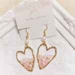 ゆらゆらハート♡ドライフラワー ピアス