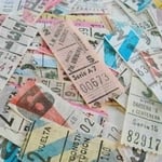 世界のチケット 30枚 コラージュ ラッピングなどに