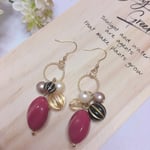✳︎アンティーク風ピアス ピンク