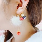 赤いプレゼントボックス イヤーフック   