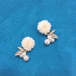 再販✨新作✨❄️🕊イモーテルの妖精🕊❄️✨イヤリング✨❄Silver Leaf ver.✨白 シルバー 揺れるorゆらゆら