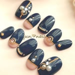 ♡上品♡ネイビー冬ネイル♡