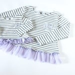 【pecopen12様オーダー分】親子コーデ*ボーダーチュールTシャツ