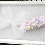 チュールりぼんと虹色あじさいのヘッドドレス