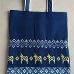 こぎん刺し　トートバッグ　北欧風