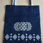 こぎん刺し　トートバッグ　基本模様