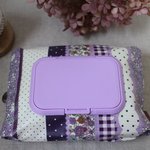 おしりふき＆ウェットティッシュケース☆フラワーボーダー紫