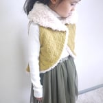 ♥子供用サークルカーディガンの型紙♥　ショールカラー　ボア　冬　子供服　女の子　コート　ジャケット　ニット