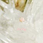 【ステンレス】ピンクオパール・ピアス　３mm（片耳用）