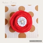 フェルトのアネモネ コサージュ  red