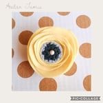 新作‼︎♥大人気　フェルトのアネモネ コサージュ  mustard yellow