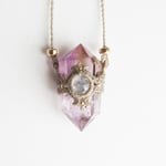 再入荷】アメトリン＆ムーンストーン　天然石 マクラメペンダント