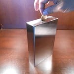 ステンレス 貯金箱＆ブックエンド