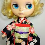 ブライス 着物 リカちゃん 着物 振袖 黒