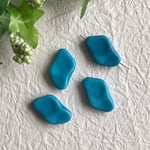 ヴィンテージ アクリルカーブデザインビーズ ターコイズ 4個セット