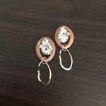 変形オーバル＆ビジュー×パール