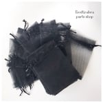 【再販】ラッピングに❤︎ 90㎜×120㎜ オーガンジー袋❤︎ブラック❤︎20pcs-116
