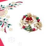 かわいいクリスマスのブローチ －ﾂﾘｰ－