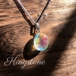 シャボン玉ネックレス  【アクセサリー、紫、青、ピンク、きれい、天然石、ストーン、Kingstone】