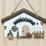 ★ ミニチュアダックス付きハウス型welcomeボード ★