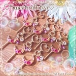 💗7777祭り💗お月様ミンゴステッキキーホルダー(ピンク)💗