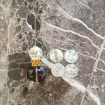 12mm つや消し クリア×オーロラ ガラスビーズ