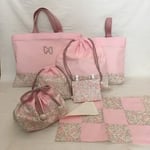 お客様専用ページ【セット】リバティ生地＊入園❁入学グッズ（フェリシテ・ピンク・刺繍アップリケ）
