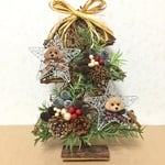 ★ トイプードルわんちゃんのツリー型リース インテリア雑貨 クリスマスリース ★